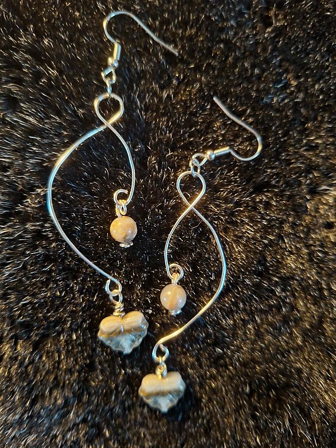 lang met esdoornblad en amazoniet