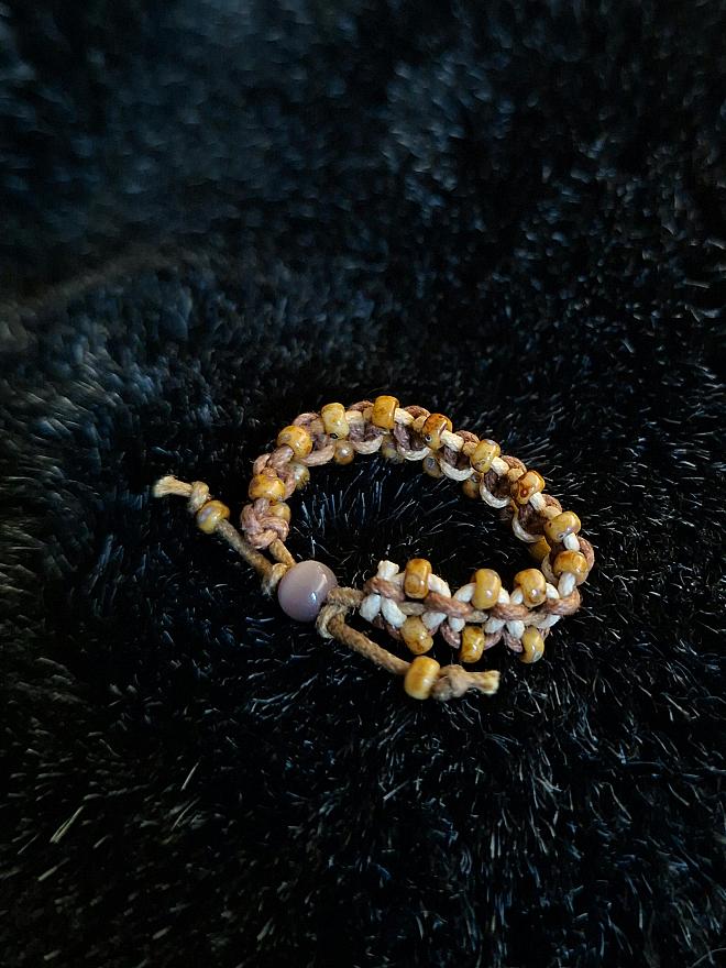 geknoopte ring bruin