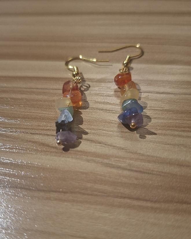 Oorhangers Chakra goudkleur 