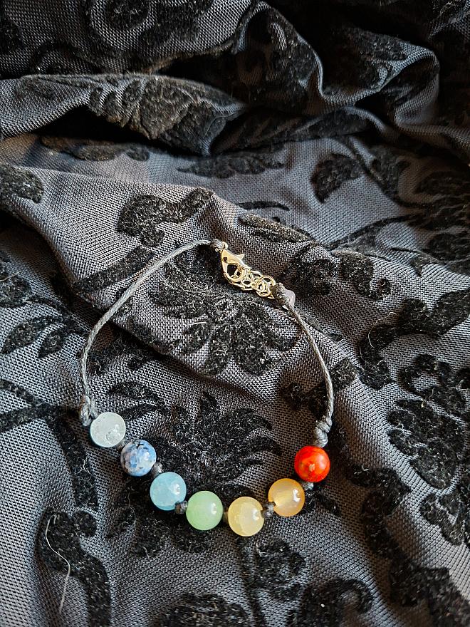 Chakra armband rond